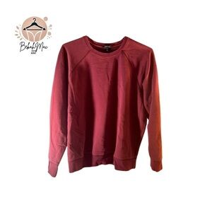 Lands’ End Burgundy Sweatshirt, Size L (14-16) - Cozy and Stylish